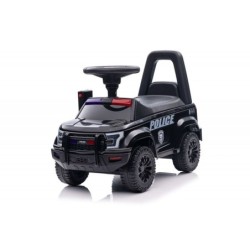 Ajettava työntöauto Police, musta