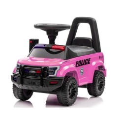 Ajettava työntöauto Police, vaaleanpunainen