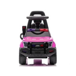 Ajettava työntöauto Police, vaaleanpunainen