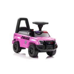 Ajettava työntöauto Police, vaaleanpunainen