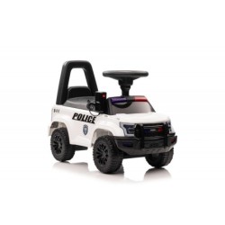 Ajettava työntöauto Poliisi, valkoinen