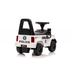 Ajettava työntöauto Poliisi, valkoinen