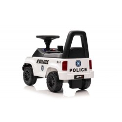 Ajettava työntöauto Poliisi, valkoinen