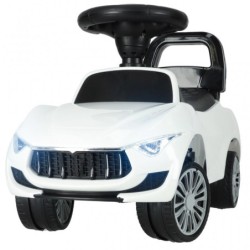 Ajettava työntöauto valoilla ja äänillä, valkoinen