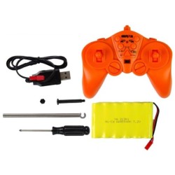 Ammattimainen kaivinkone RC-kaukosäätimellä 2,4 GHz, LED-valot, 15 toimintoa