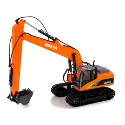 Ammattimainen kaivinkone RC-kaukosäätimellä 2,4 GHz, LED-valot, 15 toimintoa