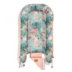 Baby Nest Velvet BOHO PALMS - POWDER PINK