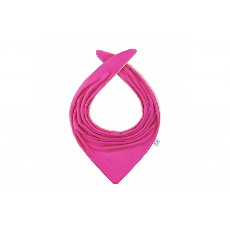 Bambu kaksipuolinen kolmiohuivi, fuksia/koralli