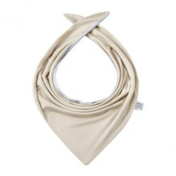 Bambu kaksipuolinen kolmiohuivi, vaaleanharmaa/beige