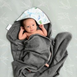 Bambu kylpypyyhe, STARS - GREY