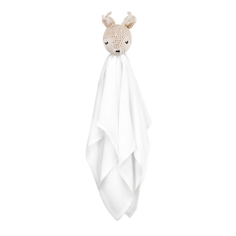Bambu pehmopeitto - virkattu peura, beige