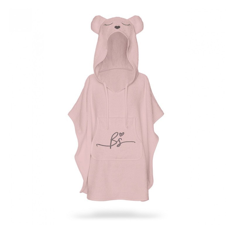 Bambu poncho pyyhe, vaaleanpunainen