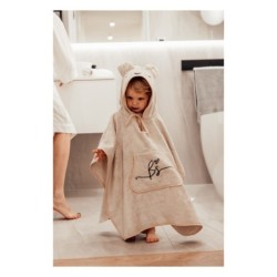 Bambu poncho pyyhe, vaaleanpunainen