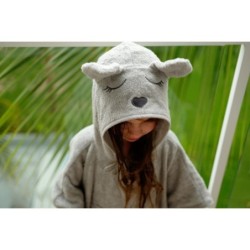 Bambu poncho pyyhe, vaaleanpunainen
