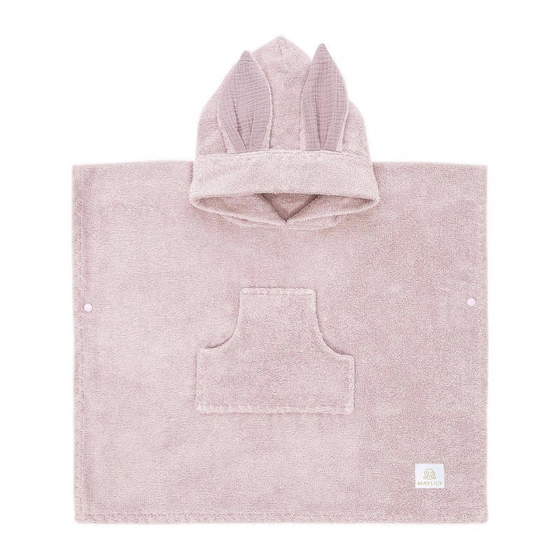 Bambu poncho pyyhe, vaaleanpunainen