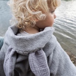 Bambu poncho pyyhe, vaaleanpunainen