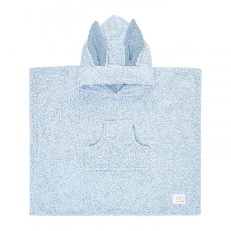 Bambu poncho pyyhe, vaaleansininen