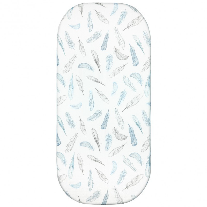Bambu vaunujen päällinen 80x50 cm, taivaalliset höyhenet