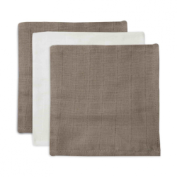 Bambu vauvanpyyhkeet 31x31 cm - 3 kpl - keksi/norsunluu