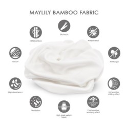 Bambupeite 120x120 cm, magnolia