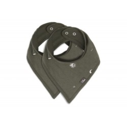 Bandana vauvan ruokalappu, 2 kpl, Stargaze Leaf Green