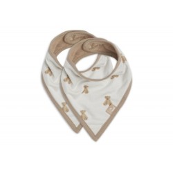 Bandana vauvan ruokalappu, 2 kpl, Teddy Bear GOTS