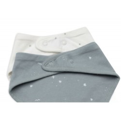 Bandana vauvan ruokalappu, 2 kpl, Twinkling - Sea Green