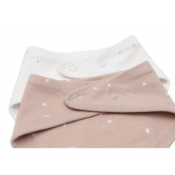 Bandana vauvan ruokalappu, 2 kpl, Twinkling - Wild Rose