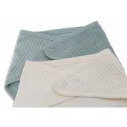Bandana vauvan ruokalappu, 2 kpl, Velvet Rib - Sea Green/Ivory