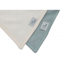 Bandana vauvan ruokalappu, 2 kpl, Velvet Rib - Sea Green/Ivory