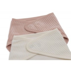 Bandana vauvan ruokalappu, 2 kpl, Velvet Rib - Wild Rose/Ivory