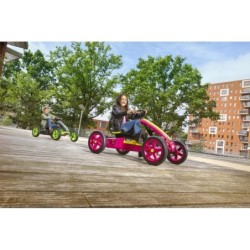 BERG Gokart Rally Pearl Pink ilmatäytteiset pyörät 4-12 vuotta, jopa 60 kg