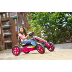 BERG Gokart Rally Pearl Pink ilmatäytteiset pyörät 4-12 vuotta, jopa 60 kg