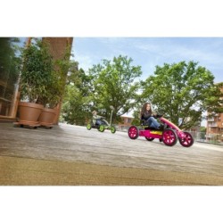 BERG Gokart Rally Pearl Pink ilmatäytteiset pyörät 4-12 vuotta, jopa 60 kg