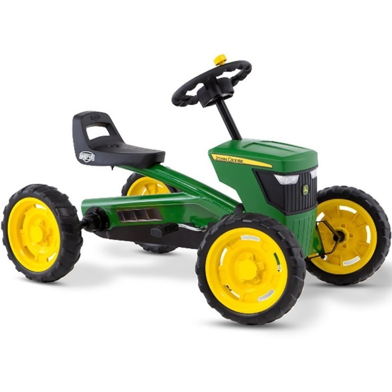 BERG Pedal Go-Kart John Deere hiljaiset pyörät 2-5 vuotta 30 kg asti