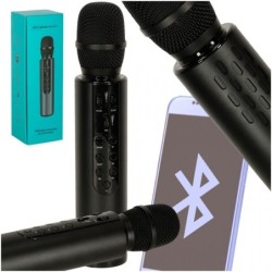 Bluetooth karaoke mikrofoni, musta