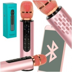 Bluetooth karaoke mikrofoni, vaaleanpunainen