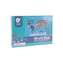 CLASSIC WORLD Puzzle Maailmankartta Mannerten 48 kappaletta