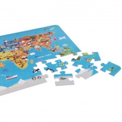 CLASSIC WORLD Puzzle Maailmankartta Mannerten 48 kappaletta