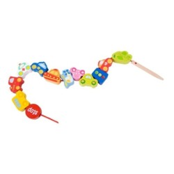 CLASSIC WORLD Wooden Stringing Game Road Traffic