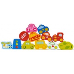 CLASSIC WORLD Wooden Stringing Game Road Traffic