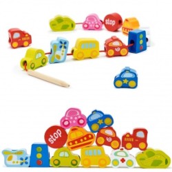CLASSIC WORLD Wooden Stringing Game Road Traffic