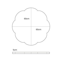 Cloud Aesthetic taitettava pehmeä leikkimatto