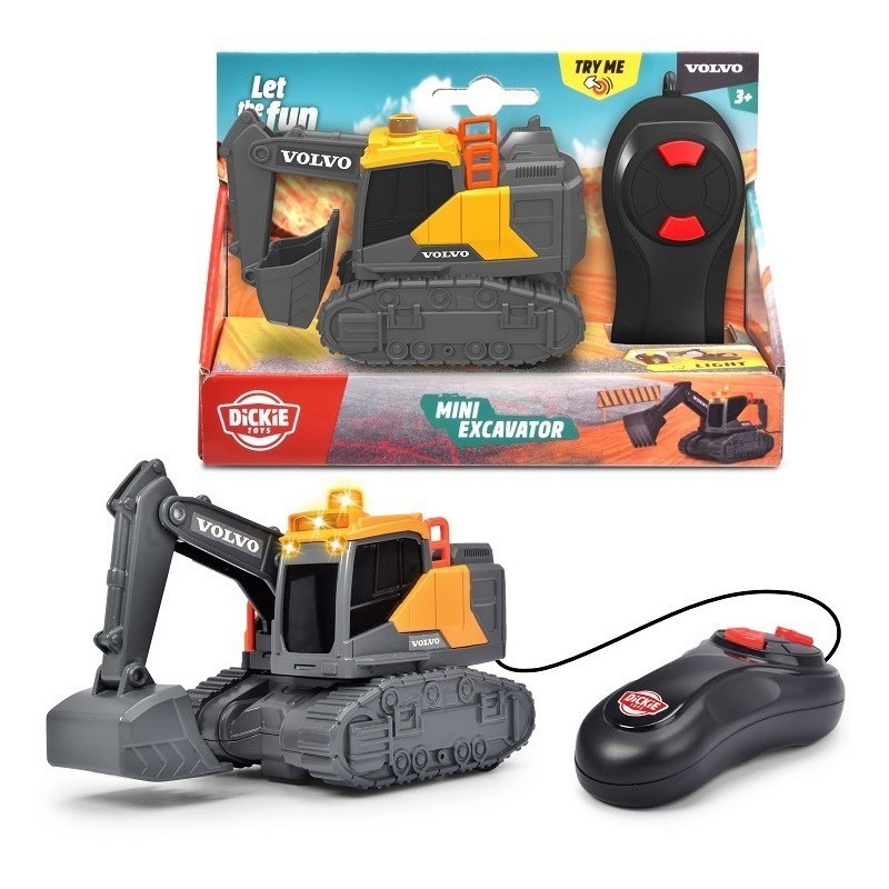 Dickie Volvo RC kaivinkone kaukosäätimellä 14cm