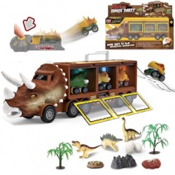 Dinosaur-kuorma-auto ja katapultilla varustetut autot
