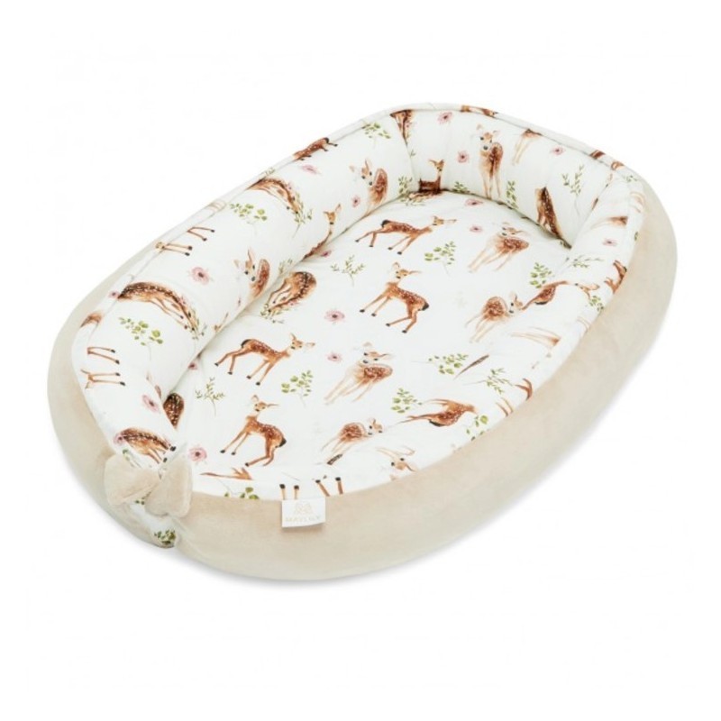 Ensiluokkainen vauvanpesä, bambu, peura/beige
