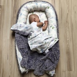 Ensiluokkainen vauvanpesä, bambu, puput/beige