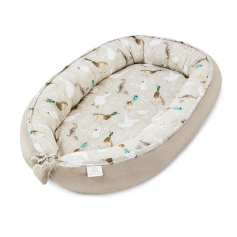 Ensiluokkainen vauvanpesä, bambua, ankkoja/beige