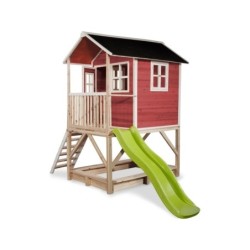 EXIT Loft 500 puinen leikkimökki - punainen