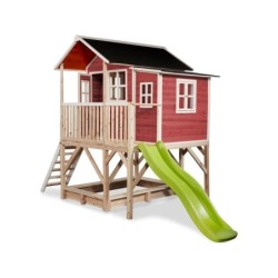 EXIT Loft 550 puinen leikkimökki - punainen